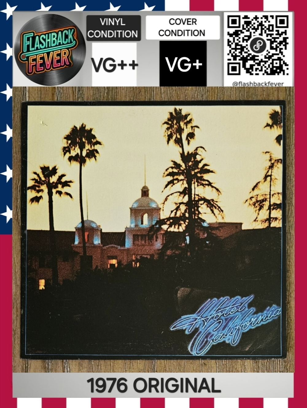 EAGLES•Hotel California•1976 US (#7E-1084) Santa Maria Pressing